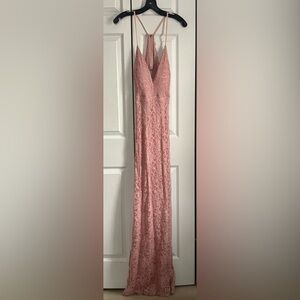 Macy’s Elegant Pink Lace Dress